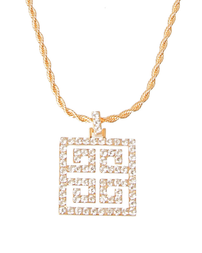 Radiant Rhinestones: Signature Rhinestone Pendant