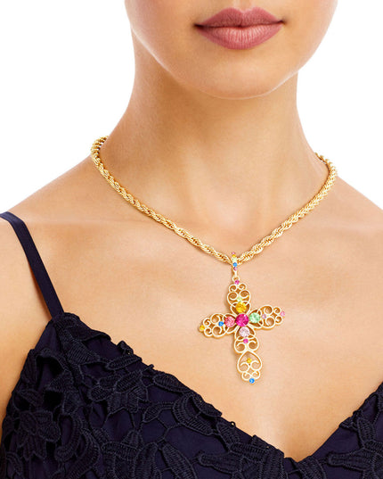 Multi Filigree Cross Necklace