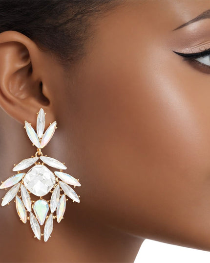 Drop Show Stopping Aurbo Marquise Crystal Earrings