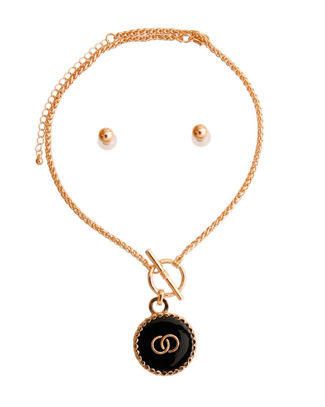 Golden Toggle: Charm Necklace