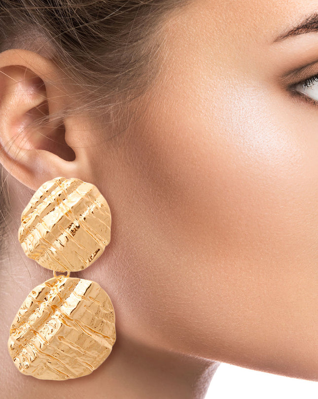 Gold Metal Double Disc Clip Ons