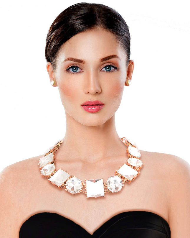 Gold Various Crystal Collar Set