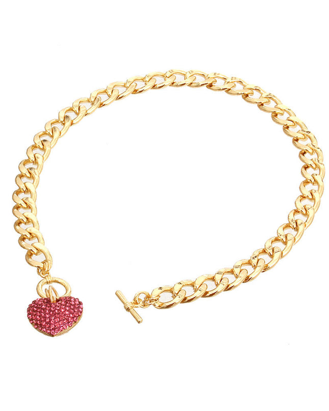 Pink Heart Toggle Necklace