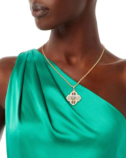 Striped Flower Splash: Luxury Necklace