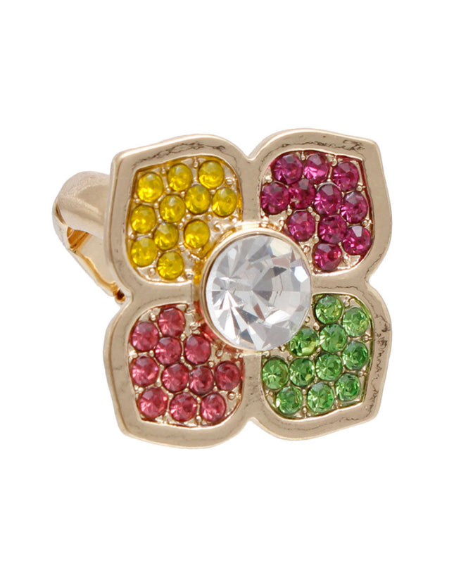 Rainbow Elegance: Flower Ring