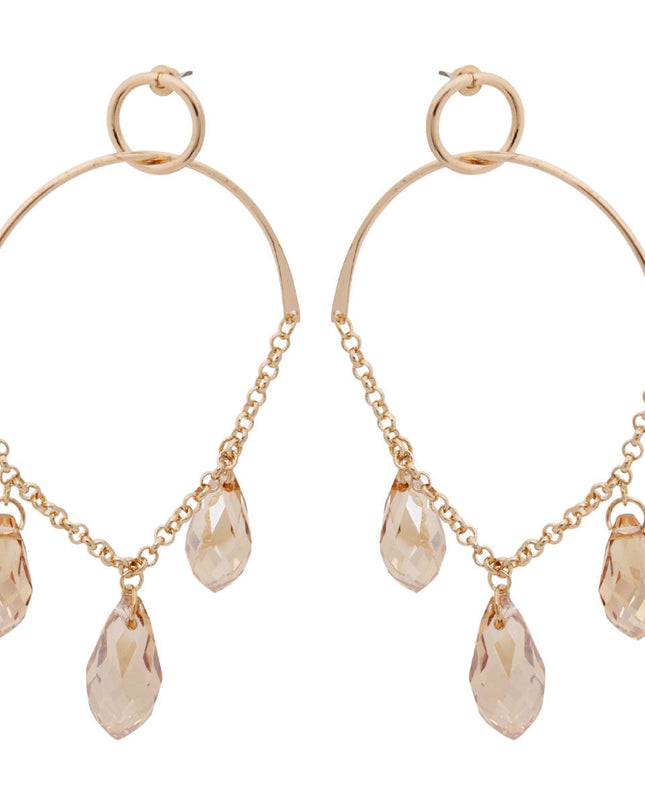 Topaz Bead Drape Ring Earrings