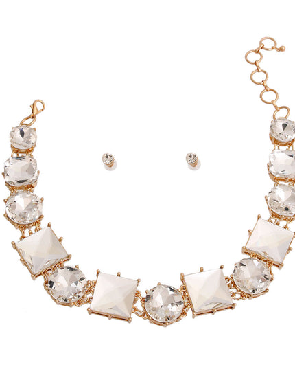 Gold Various Crystal Collar Set
