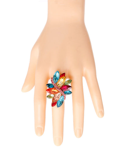 Multi Color Marquise Crystal Ring