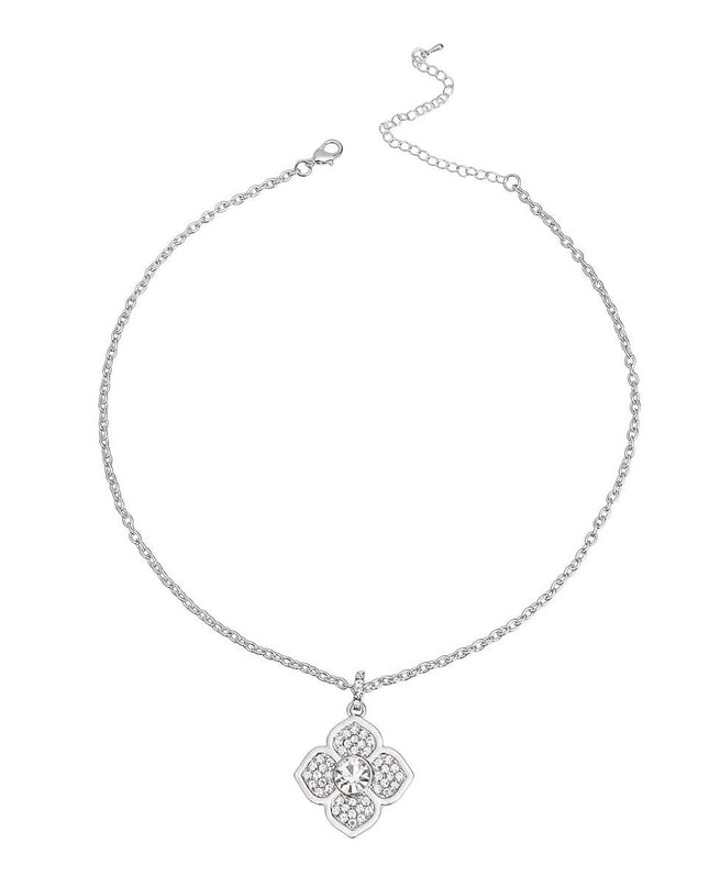Silver Petals: Flower Necklace
