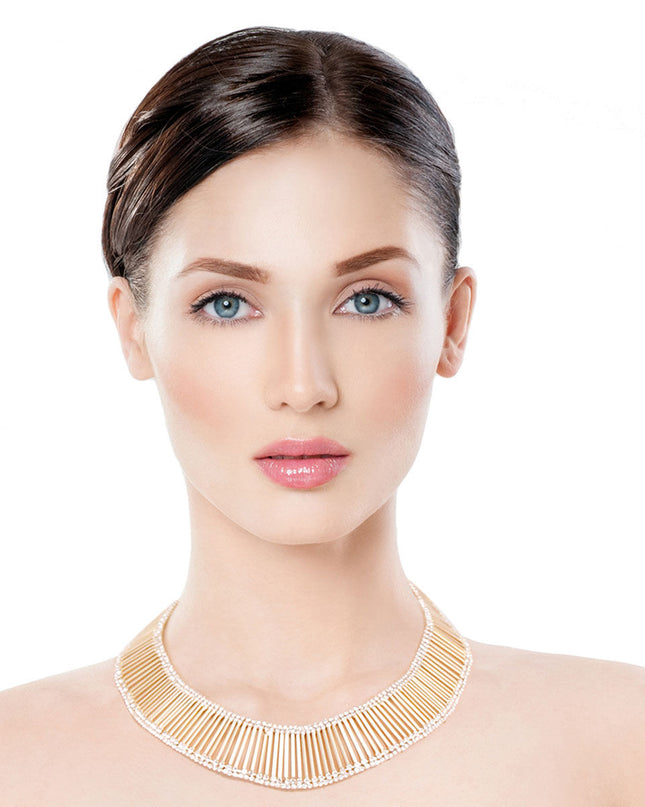 Gold Bar Rhinestone Collar