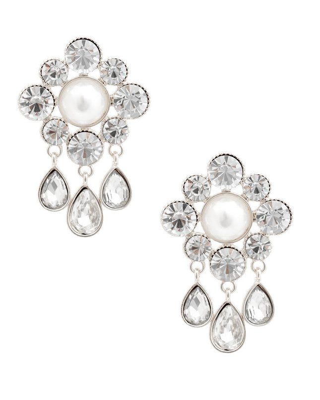 Silver Antique Flower Studs