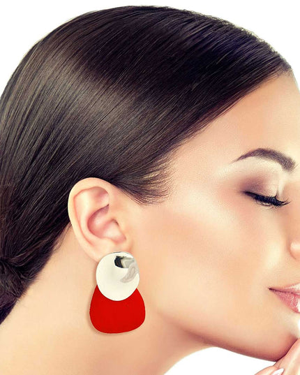 Red and Silver Wooden Studs