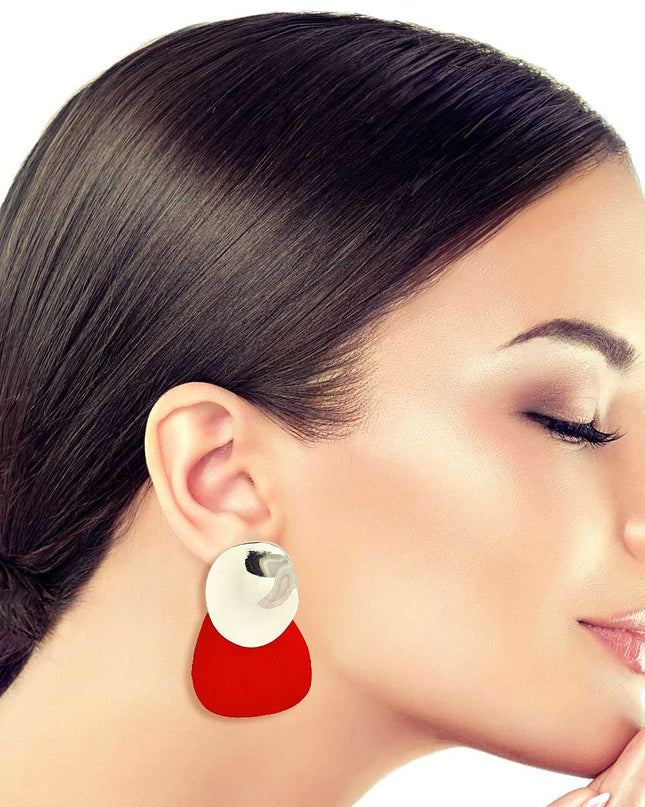 Red and Silver Wooden Studs