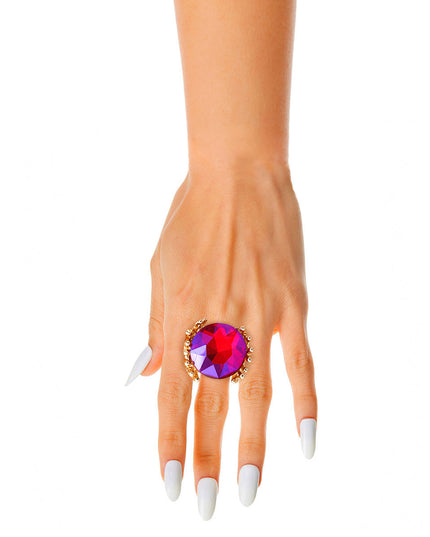 Purple Crystal Branch Ring