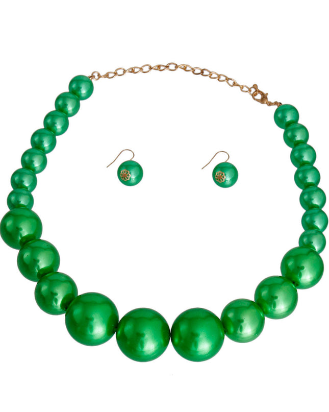 Green Graduated Bubble Gum Pearls