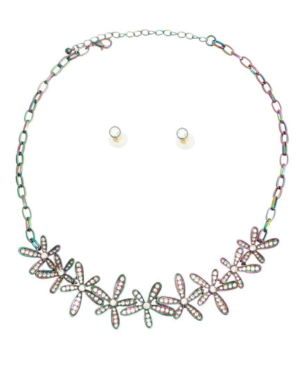 Rainbow Metal Flower Chain