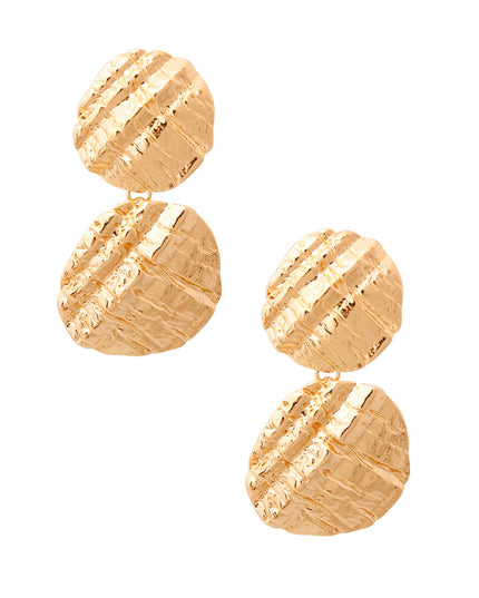 Gold Metal Double Disc Clip Ons