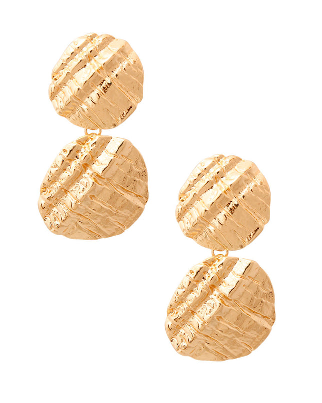 Gold Metal Double Disc Clip Ons