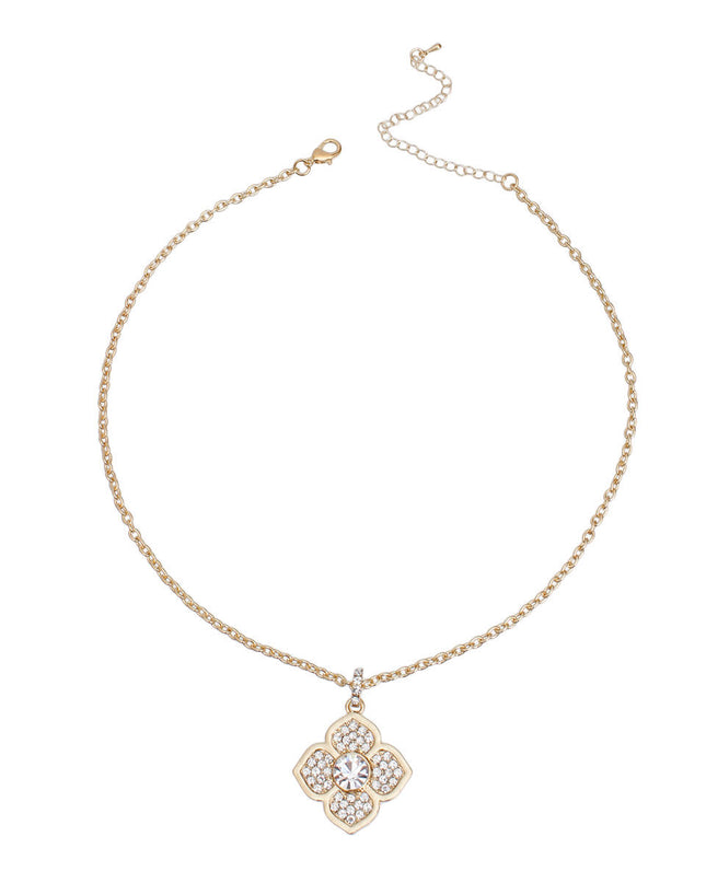 French Flower Finesse: Gold Necklace