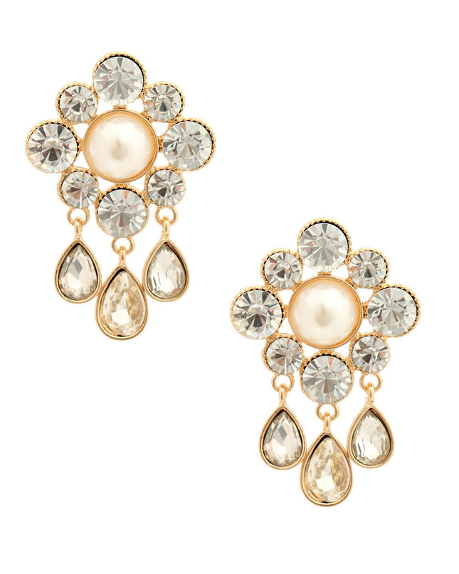 Gold Antique Flower Studs