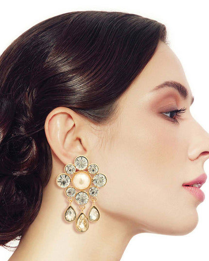Gold Antique Flower Studs