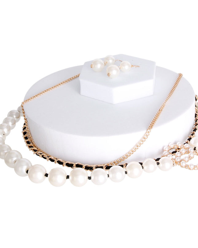 Lustrous Layered Pearl Necklace - Bespoke Dupe
