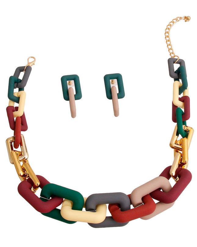Multi Rubber Rectangle Link Chain