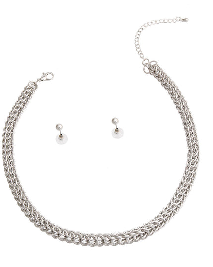 Silver Multi Link Chain Necklace