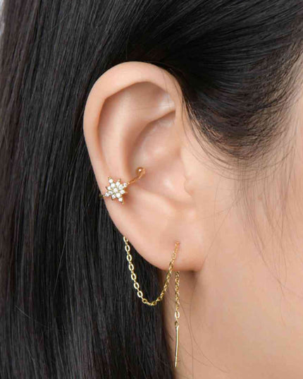 Moissanite 925 Sterling Silver Threader Earrings