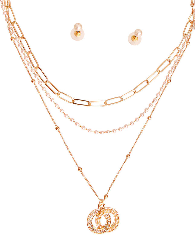 Triple Trouble: Logo Pearl Necklace