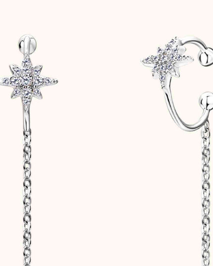 Moissanite 925 Sterling Silver Threader Earrings