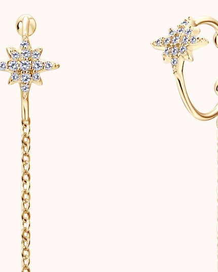 Moissanite 925 Sterling Silver Threader Earrings