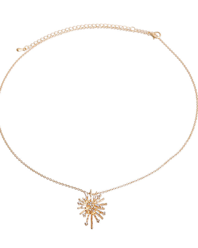 Starburst Pendant Gold Necklace