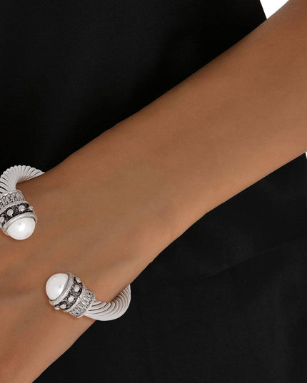 Thick Cable Classic Silver Bangle