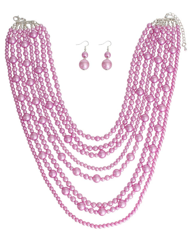 Purple Pearl 8 Strand Set