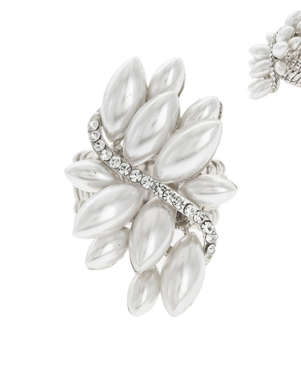 White Marquise Pearl Ring