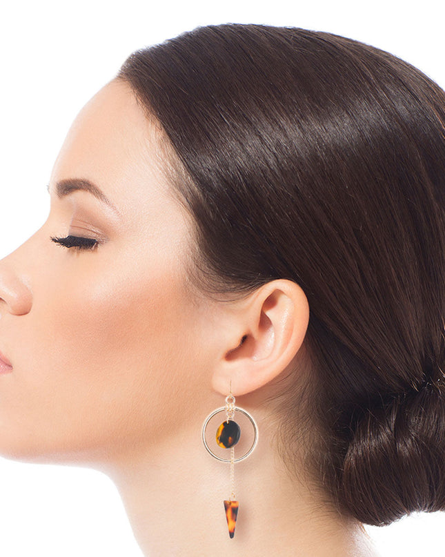 Gold Tortoiseshell Arrow Earrings