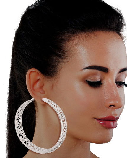 Silver Filigree Casting Hoops