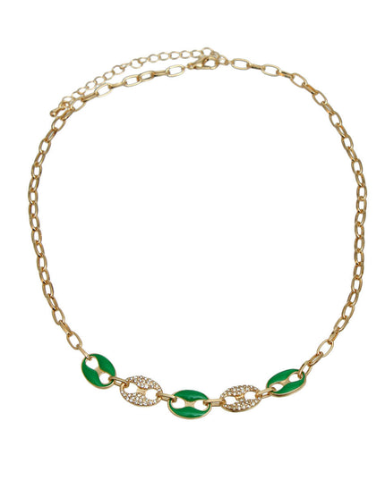 Green Gold Mariner Chain Necklace