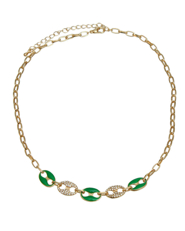 Green Gold Mariner Chain Necklace