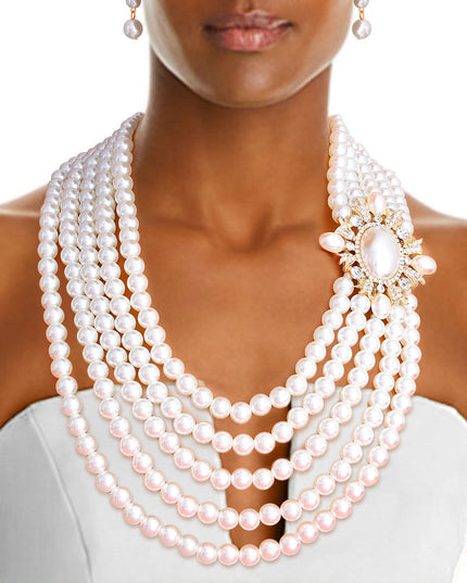 Cream 5 Strand Vintage Pearl Set