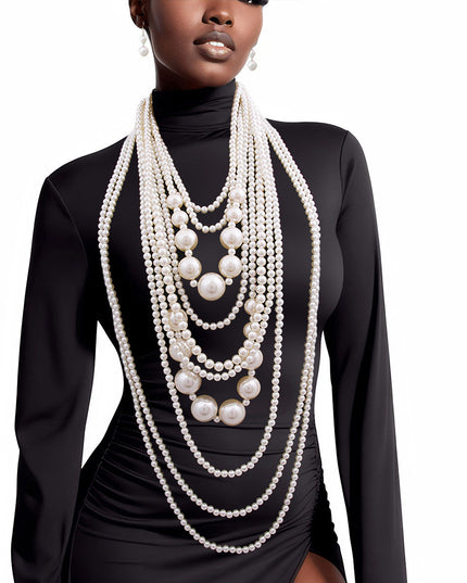 Luxe Layers: Golden Bliss, 10 Strands Necklace Set