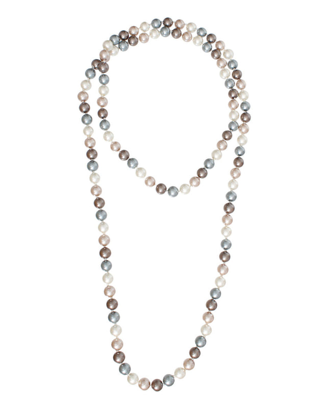 Necklace Multi Glass 12mm Pearls for Women
