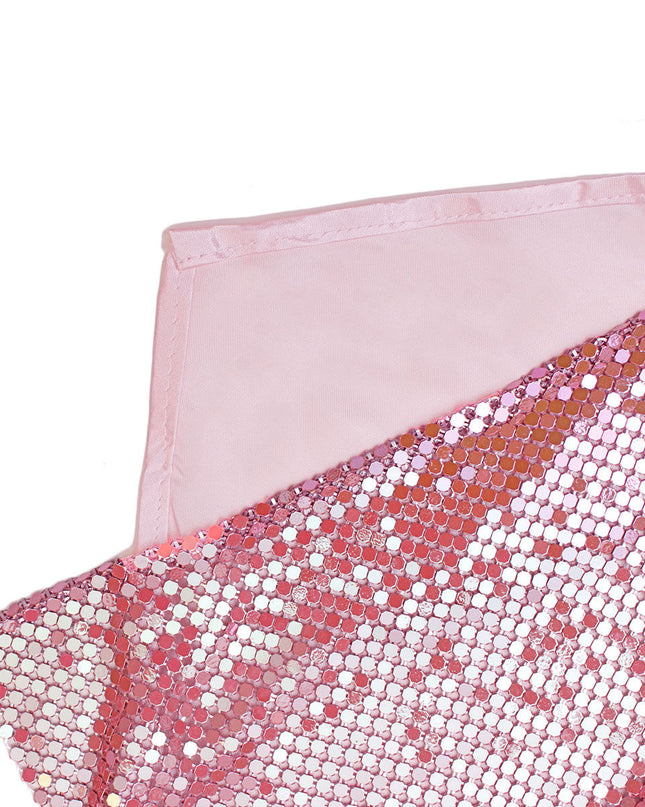 Halter Top Dark Pink Metal Mesh for Women