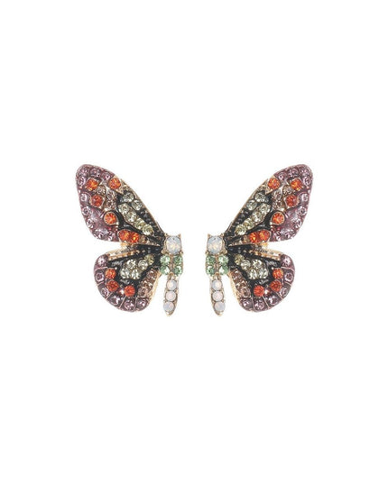 Multi Rhinestone Butterfly Wing Studs