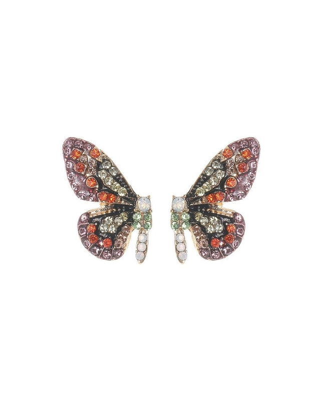 Multi Rhinestone Butterfly Wing Studs