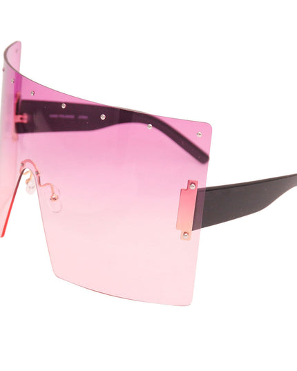 Purple Flat Top Shield Sunglasses