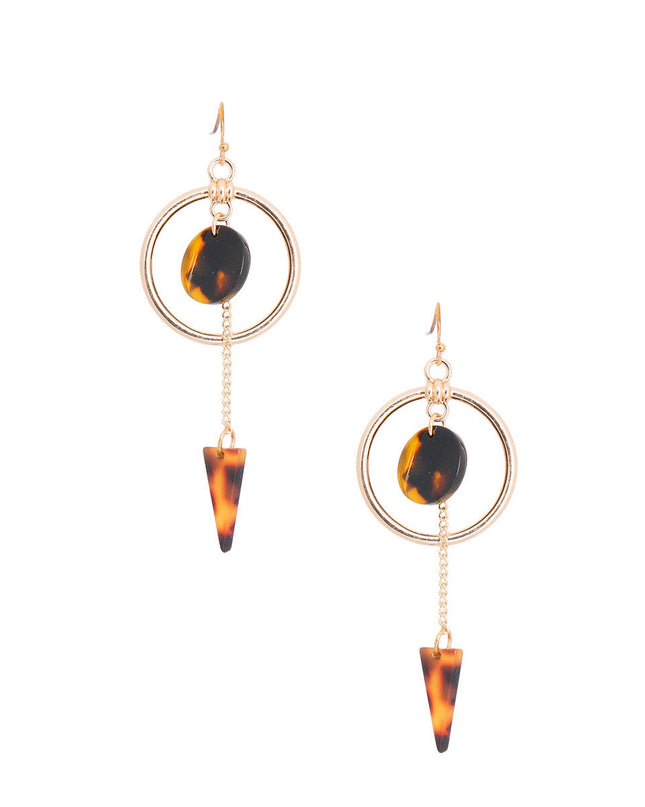 Gold Tortoiseshell Arrow Earrings