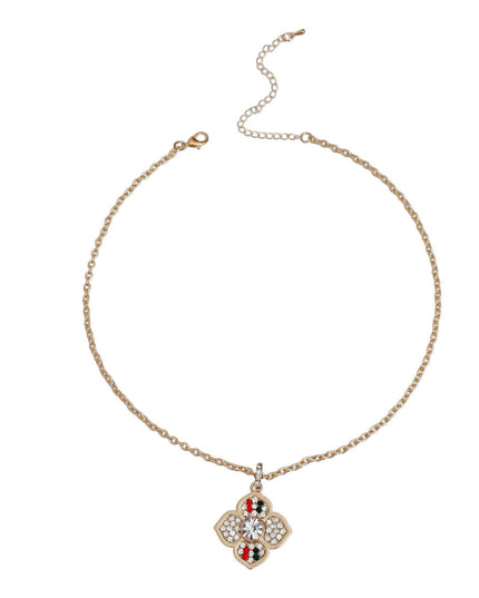 Striped Flower Splash: Luxury Necklace