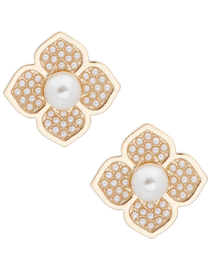 Pearlescent Bloom: Flower Studs